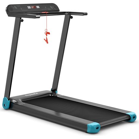 Cinta de correr plegable 113 x 57,5 x 94 cm motor silencioso con 12 programas diseño moderno en acero negro 200014214 (1/2)