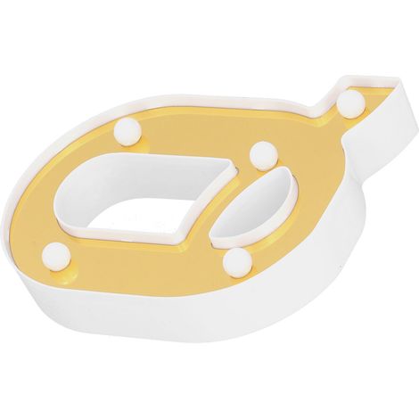Lampe décorative LED en forme de lettre Q dorée, idéale pour une chambre, un mariage, un anniversaire ou toute autre fête (blanc chaud). (1/5)