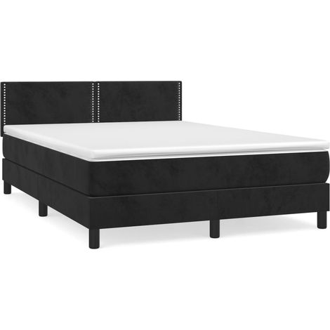 Maison Exclusive - Boxspringbett mit Matratze Schwarz 140x200 cm