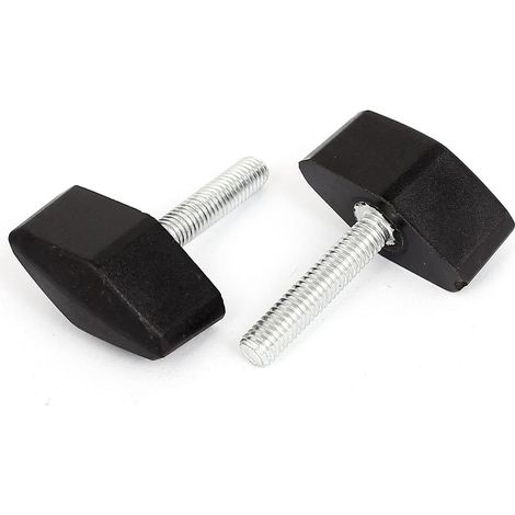 M6 x 30mm Außengewinde Schraube Rotierend Verstellbarer Klemmgriffe Knopfgriff 2 pcs