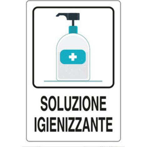 TARGA ADES. 20X30 SOLUZIONE IGIENIZZANTE Q.TA 10