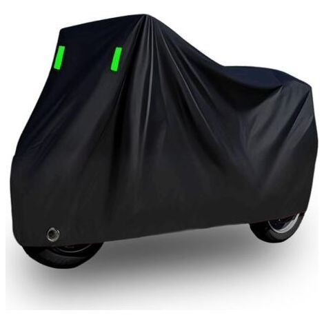 Housse De Moto Toutes Saisons, Bâche Pour Voiture, Imperméable Et Résistante Aux Intempéries, Protection Solaire Et Anti-Déchirure, Avec Œillets De Fixation Pour La Nuit - 265 X 105 X 125 Cm (1/5)
