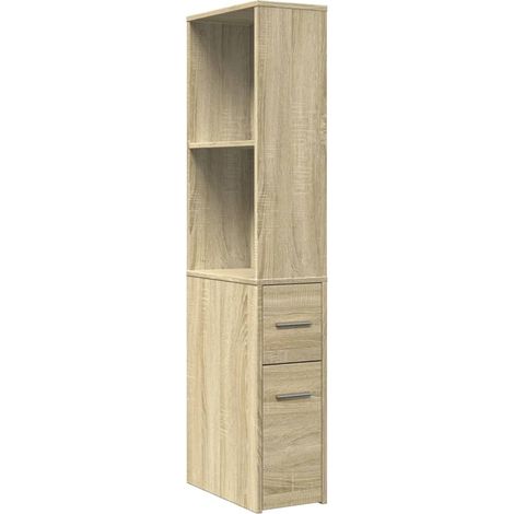 Maison Exclusive - Armario de baño estrecho con ruedas madera rob