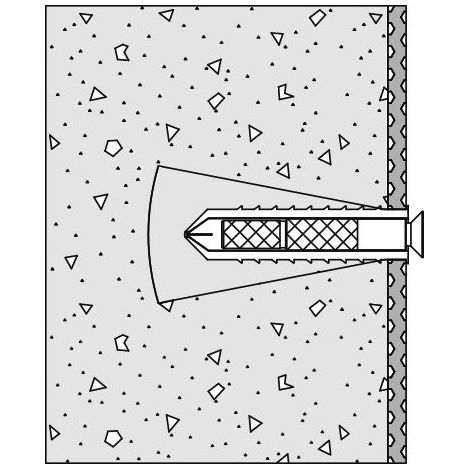Material de fijación 802 Soporte trasero para hormigón celular (P2)