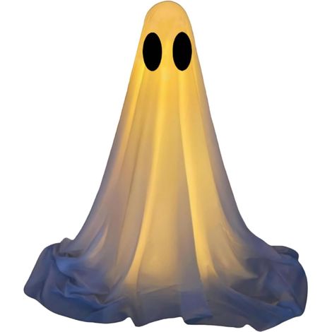 Décorations fantômes d'halloween, fantômes d'extérieur d'halloween Grands en Tissu Blanc éclairés Décor extérieur Effrayant avec guirlandes Lumineuses LED pour Maison hantée (1/5)