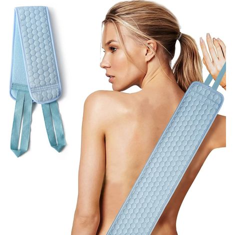 Serviettes exfoliantes pour le visage - masseur pour le dos, brosse pour le dos, gants exfoliants, lot de 2 (1/4)