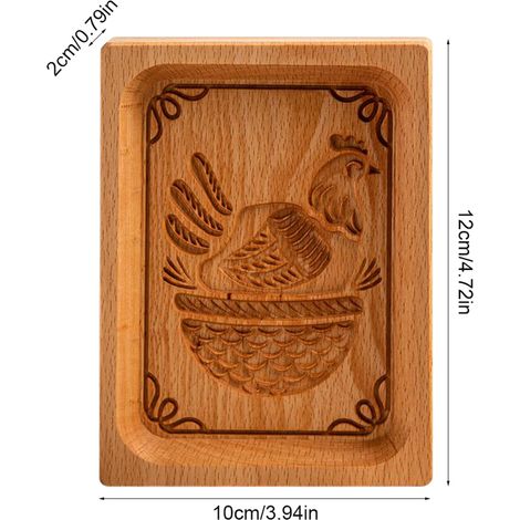 Set de 4 emporte‑pièces en bois forme d’animaux – Ustensiles de pâtisserie pour biscuits sablés – Idéal pour Noël, goûters d’enfants et fêtes (1/3)