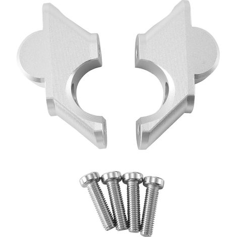 Adaptador extensor de abrazadera para manillar de motocicleta tipo drag para BMW R1200R R1250R LC R 1250 R 2015 - (Plata) (1/5)