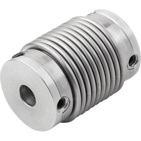 KIPP Metallbalgkupplung Klemmung Gewindestift Gr. 20 D1=8 D2=10 L=28 Alumini. (1/3)