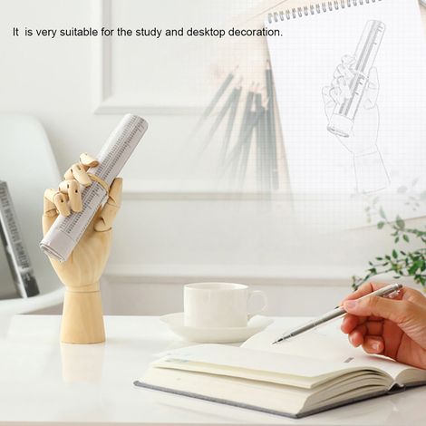 Figurine Articulée pour Artistes, Modèle de Main Gauche Décoratif pour Bureau ou Atelier (1/5)