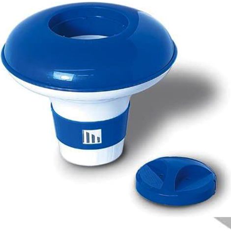 Dispositif de dosage flottant pour bassin C24 au sol - bleu - en plastique - doseur de 5 pouces