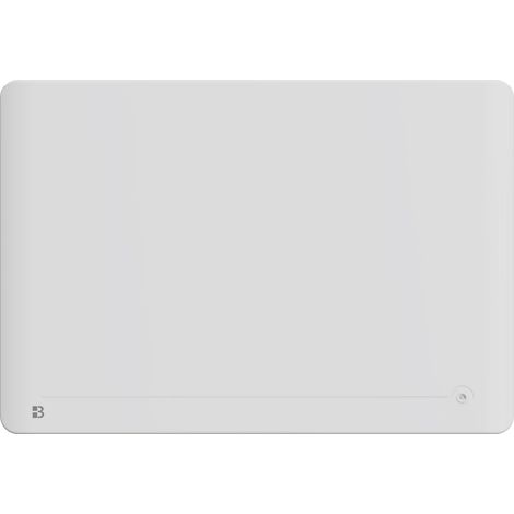 Radiateur électrique lumineux fixe à inertie sèche céramique 2000W, éclairage LED et détecteur de présence BESTHERM STELLINA horizontal blanc (1/5)