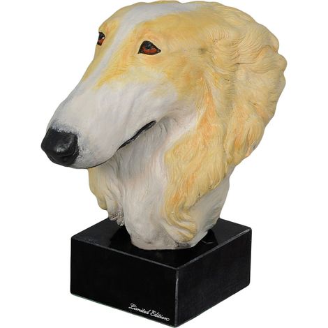 Barzoï russe - statuette peinte, figurine, réalisée par un artiste, marque Art-Dog (1/3)