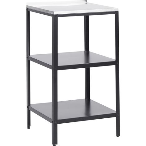 Outdoor-Kücheninsel VILAMA Metall Schwarz
