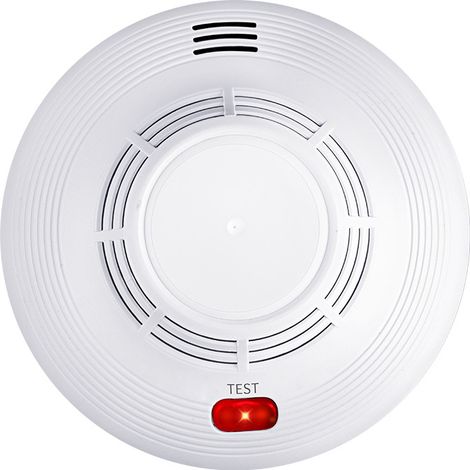 Détecteur de fumée autocollant avec capteur photoélectrique, adhésif double face, notification de batterie faible, paquet de 1 (A) (1/3)