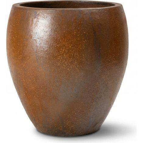 Provencelia Pflanzkübel Lafontaine Ø68 cm Höhe 68 cm frostbeständig, keramisch, handgefertigt, Antik-Rost (1/5)