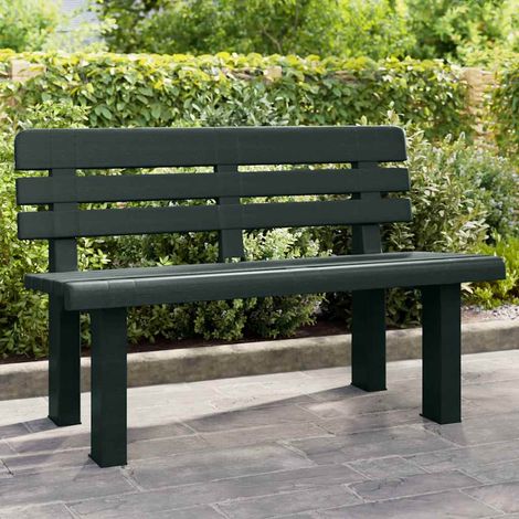 vidaXL Banc de jardin vert 110x52x71 cm polypropylène (1/5)