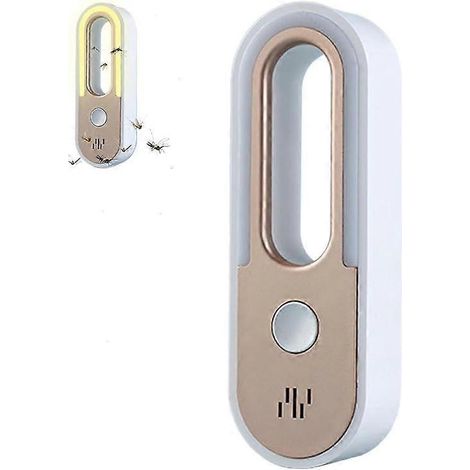 Lampe anti-moustiques électrique, anti-moustiques à brancher, répulsif anti-insectes, répulsif anti-nuisibles à ultrasons, protection anti-moustiques portable avec veilleuse LED (1/5)