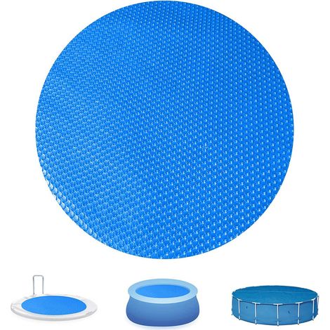 ZHIJIA PREMIUM Bâche à bulles solaire ronde Ø240cm pour piscine hors sol et enterrée - Bleue (1/4)