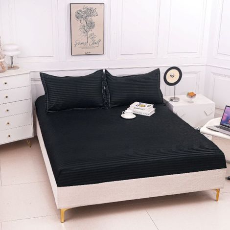 Drap-housse avec élastique + 2 taies d'oreiller, 180/200, HPP-05 (1/2)