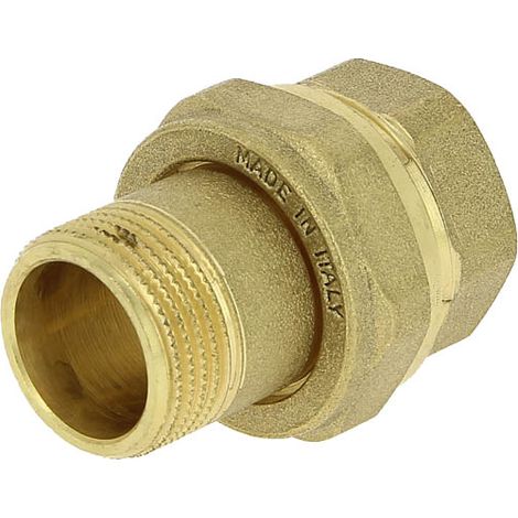 Thermador – Raccord union laiton droit 3 pièces Mâle Femelle 3/4 – Filetage sphéro-conique 20x27 – Norme A.C.S. NF EN 12164 – Pour installations sanitaires