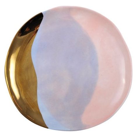Assiette à Pain Ronde en Porcelaine Multicolore Tricolore pour Table 15,9 x 15,7 cm - PANGIVO (1/4)