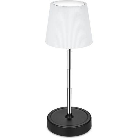 Lámpara de mesa recargable con sensor táctil, diseño sencillo plisado, retráctil, 3 temperaturas de color/RGB, para crear ambiente en el hogar. (1/5)