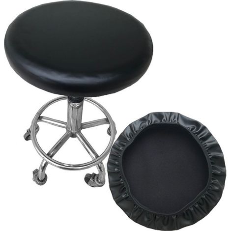 Lot de 2 Housses de Tabouret Homemiyn – Hygiène, Confort & Protection Élégante en noir (1/5)