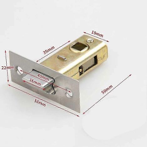 Verrou à mortaiser tubulaire à languette plate 30 mm, 35 mm, 40 mm, 45 mm, en acier inoxydable, pour porte intérieure, avec loquet à ressort pour toilettes, fabriqué en Chine.