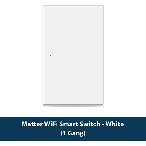 Tuya Interruttore a Pulsante Bianco per Luce Smart Matter da Muro Serie Fusion Dimensione: 1 Pulsante (1/4)