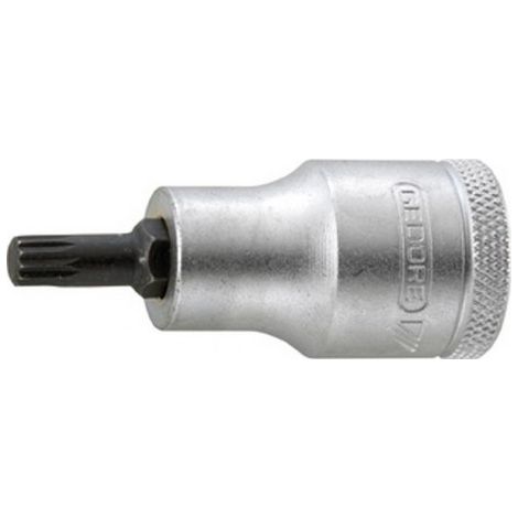 Embout de clé à douille INX 19 1/2 pouce, intérieur à plusieurs dents, M6, longueur 55 mm