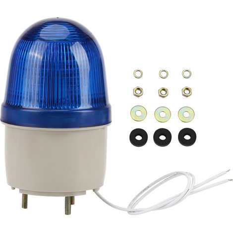 Ortviai Balise d'alarme LED clignotante 220 V bleue – Modèle LTE-5071, IP45, ABS/PC (1/5)