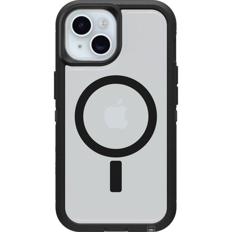 OtterBox Defender XT Clear für MagSafe Series für Apple iPhone 16e/15/14/13, transparent/schwarz (1/4)