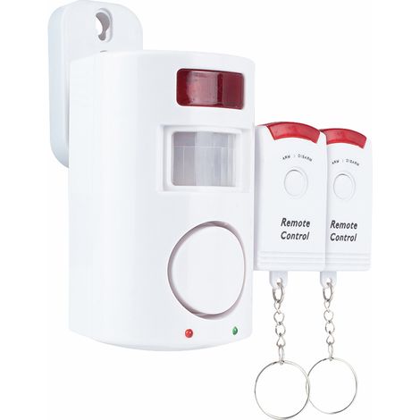 Alarme autonomme à détecteur de mouvement, 2 télécommandes, 105dB - Tibelec (1/5)