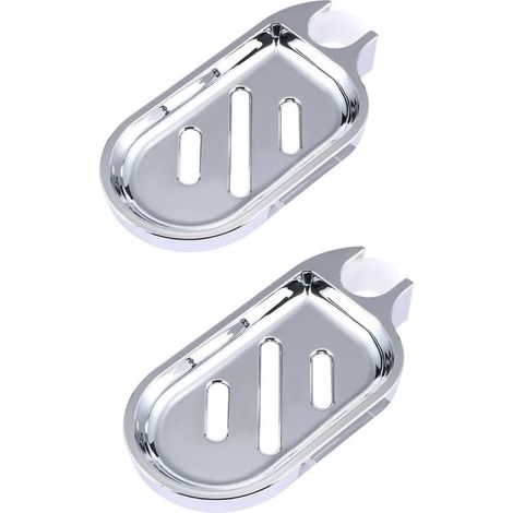 Jabonera de 2 piezas para ducha, jabonera ajustable para barra de ducha, jabonera portátil (1/5)