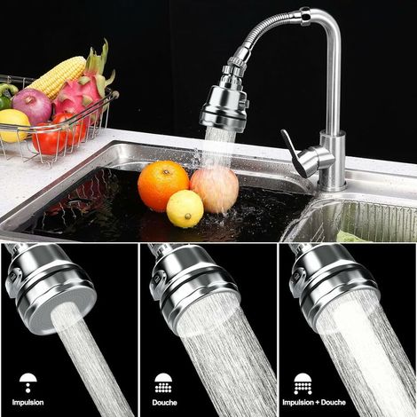 Kitchen Faucet Aerator, Faucet Aerator, Kitchen Faucet Nozzle with Extended Copper Hose, Kitchen Sink Spray Faucet, 360 Ḟ Rotating Faucet Filter, Faucet Spray Breezer (1/5)