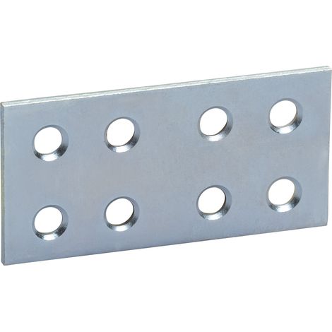PIASTRINA DRITTA ZINCATA 8 FORI  60 MM- 50,0 pz