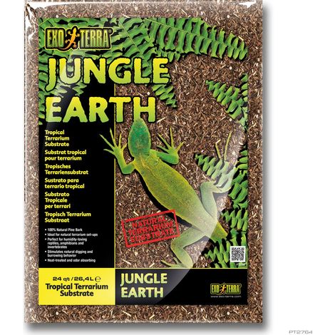 Exo Terra Jungle Earth sustrato natural biodegradable 27,26L