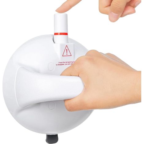 Poignée Ventouse, Poignée de Douche à Ventouse (1×Blanc)