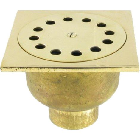 Van den Berg Laiton poli siphon de sol avec sortie verticale 10x10cm (1/4)