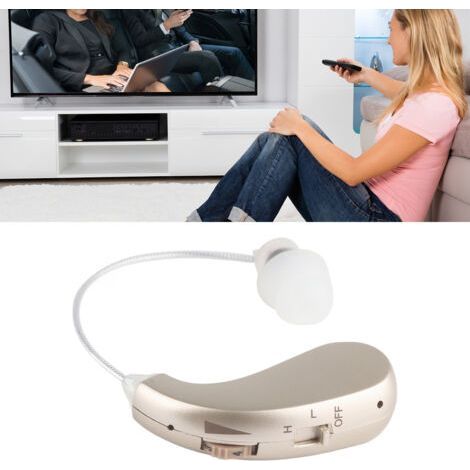 BX 06 Appareil d'aide sonore rechargeable, amplifie le volume des sons, ajustement ergonomique, argent,DUBUNS (1/5)