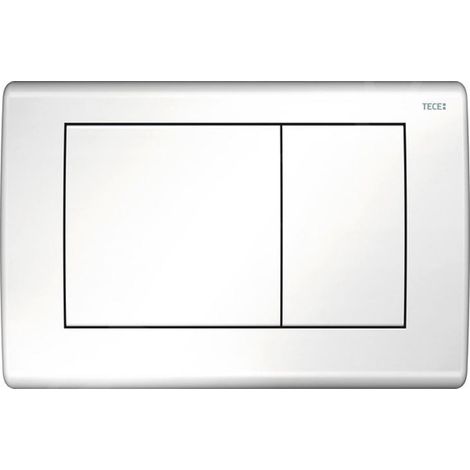 TECE TECEplanus Plaque de commande WC Blanc brillant double débit, 9240324 (1/2)