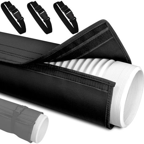 Copertura isolante per tubo di scarico del condizionatore portatile，Copertura isolante per tubi di scarico da 5 a 5,9 pollici，Nero (1/5)