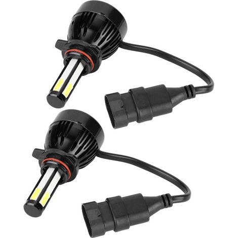 pezzi di lampadine LED COB 9012 80W 6000K, faro a 4 lati con ventola di raffreddamento,