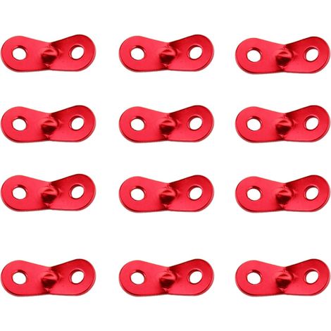 12Pcs Tendeur de Corde Tendeur Camping en Alliage d'Aluminium Crochet Ajusteur de Corde Durable Antidérapant pour Tente Bâche Randonnée Camping (1/5)