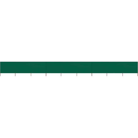 Paravent 9 panneaux Tissu 1200 x 120 cm Vert (1/4)