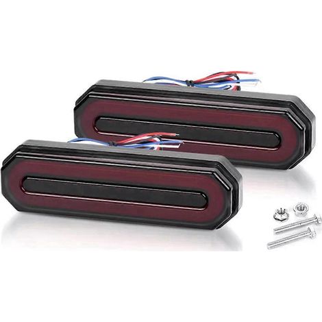 Feux arrière de remorque/camion à DEL de 5 pouces avec clignotants, feux stop et feux de freinage à LED dynamiques (DRL). (1/5)