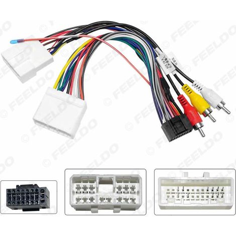 Compatible avec le système de navigation Android haut de gamme à grand écran (16 broches) pour Subaru Forester 2008  câble d'alimentation à 16 broches inclus.