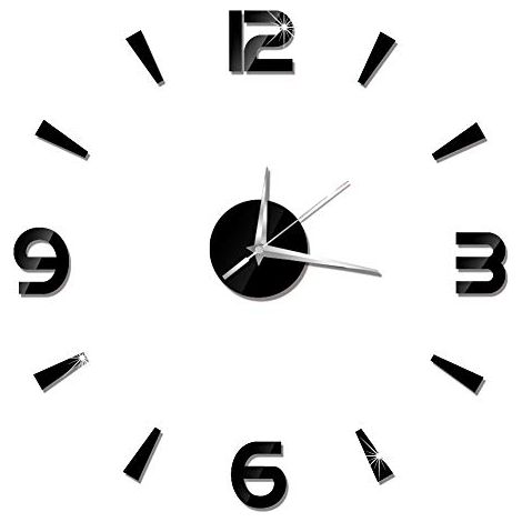 Reloj de pared, reloj de pared estéreo 3D, moderno, silencioso, reloj de pared DIY sin marco, adecuado para decorar salas de estar, oficinas en casa y otros lugares (rojo). (1/5)