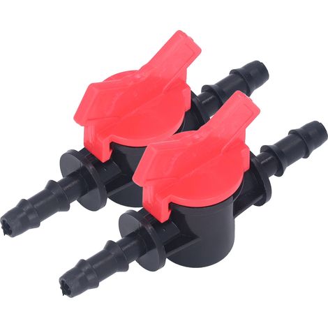Lot de 2 régulateurs de débit en plastique ABS pour pompe à eau, vanne d'arrêt à passage direct, diamètre extérieur 8 mm (1/5)